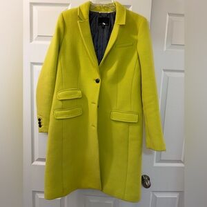 Banana Republic Chartreuse Wool Coat